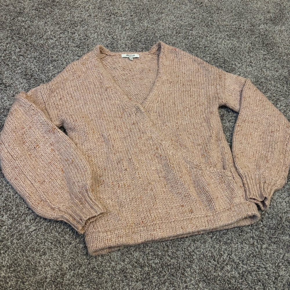 Madewell wool bereford wrap sweater XXS